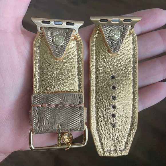 Upcycled GG Gold Imprime Watch Band - Picture 2 of 4